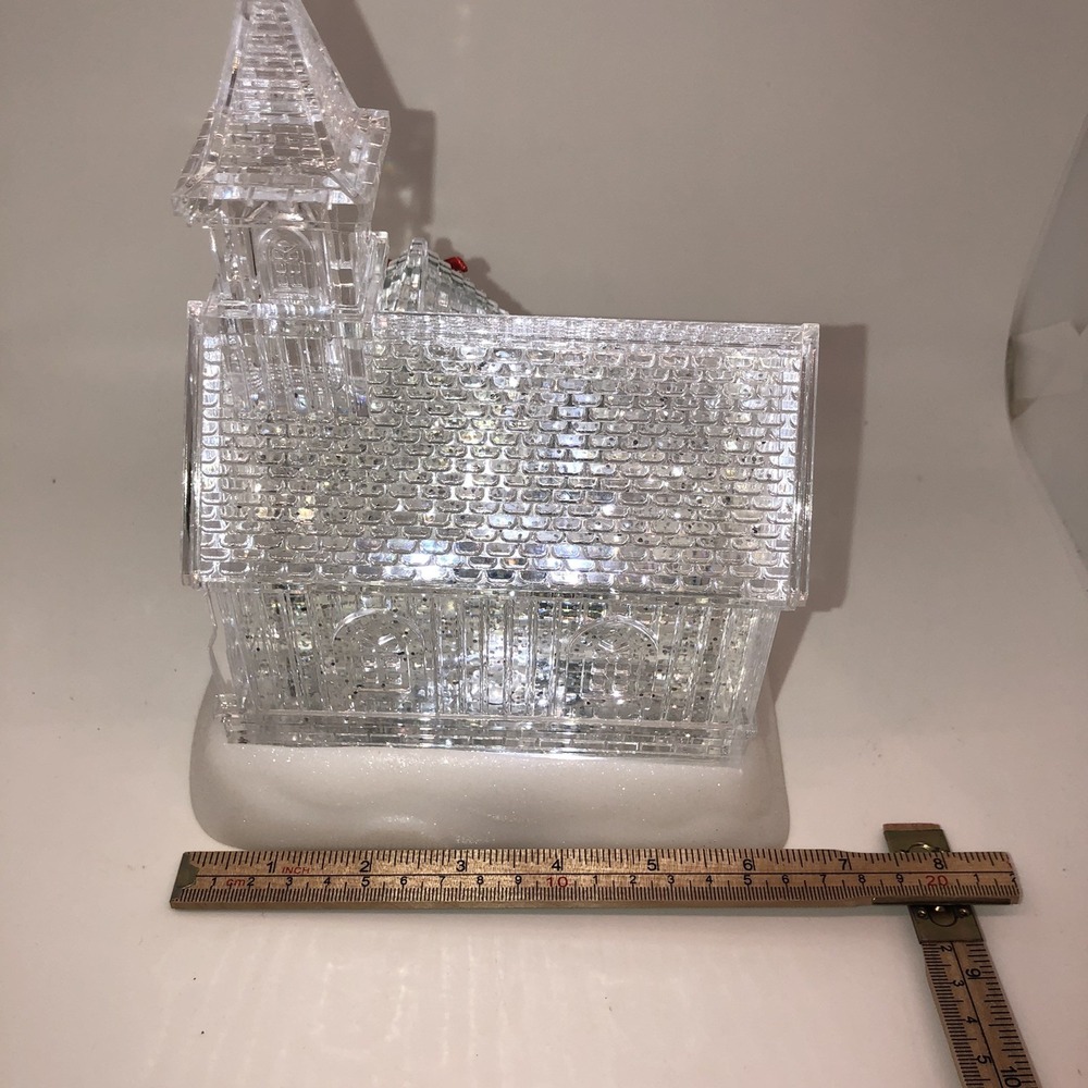 Snow Globe Church Merry Makers LED Glitter Lantern Christmas Village Decoration - Picture 9 of 11
